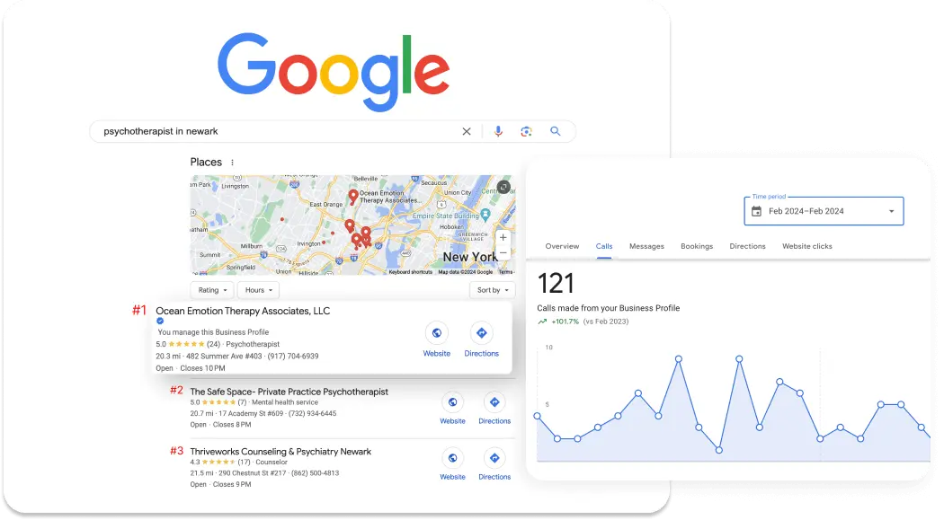 our seo success google search ranking dashboard report